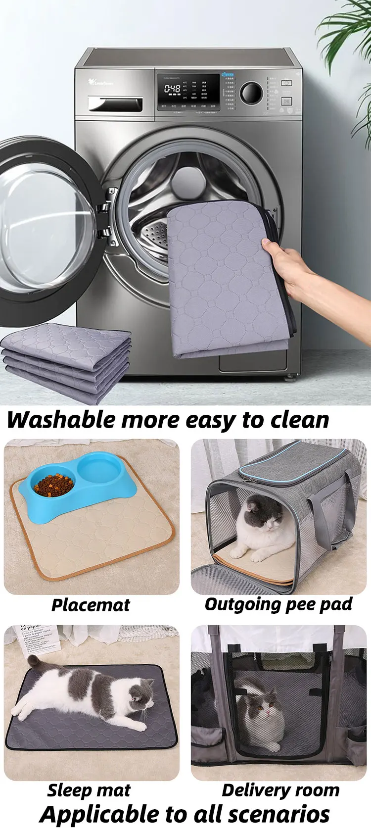 Multi Layer Quick Absorb Waterproof Reusable Washable Pee Training Pet