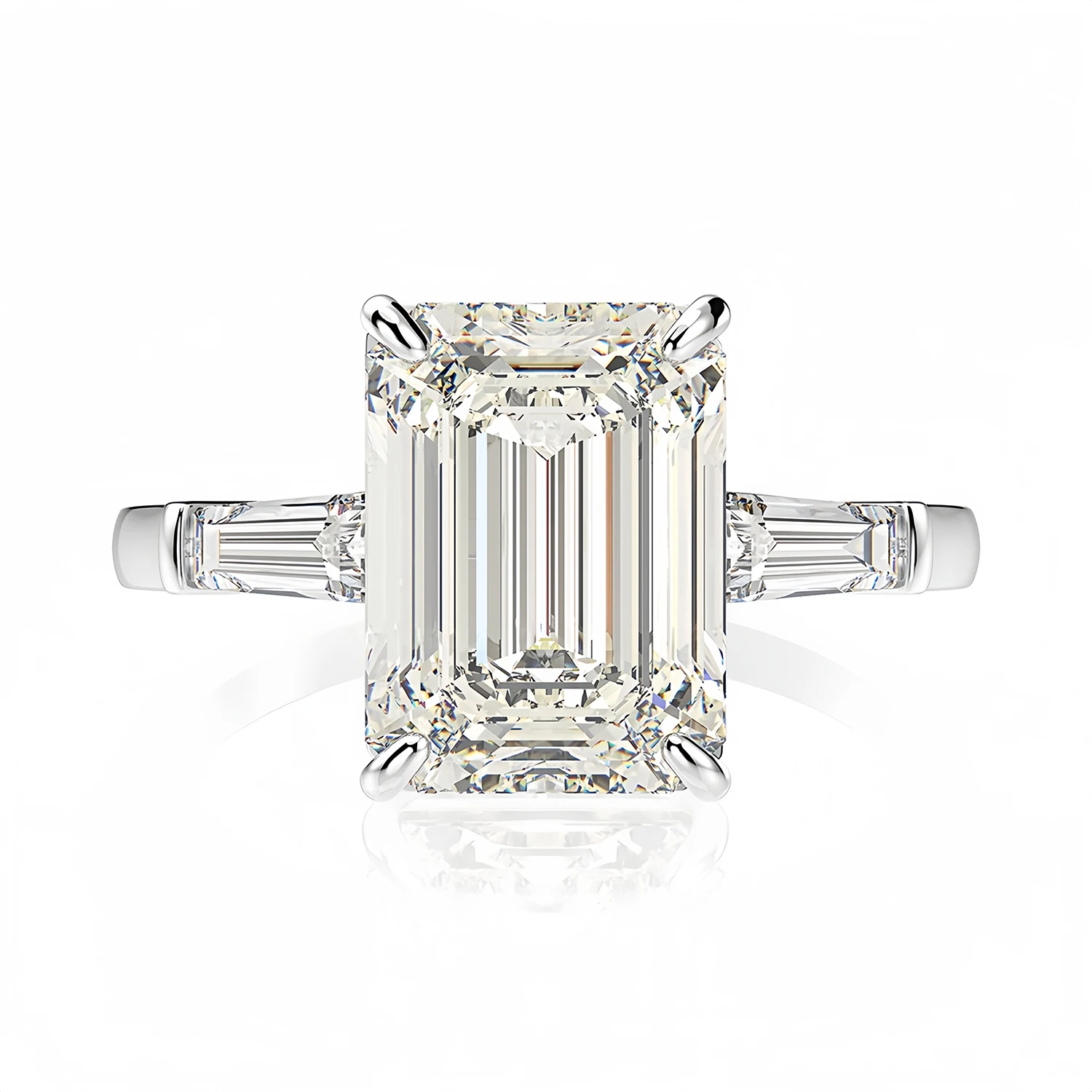 MUSHAN Jewelry Factory 8*11mm CZ Diamond Ring Engagement Bands Women 4ct 5A Zircon Wedding Jewellery 925 Sterling Silver Rings