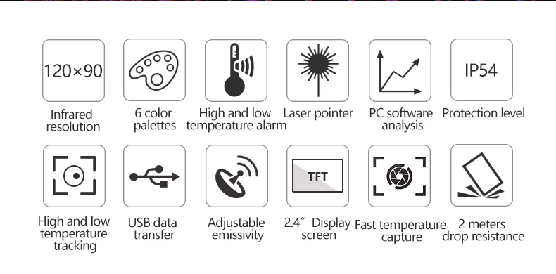 UNI-T UTI120S Thermal Imaging Camera 120x90 Pixel Construction Thermal Imager for Repair Floor Heating Tube Testing Phone Repair