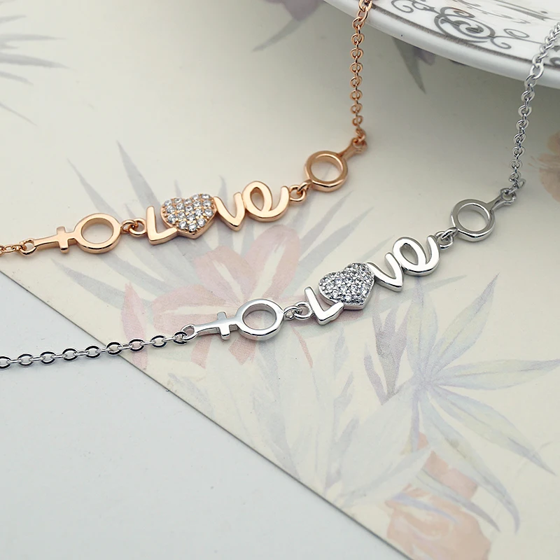 Shop BZA2-006 Fashion Jewelry - 925 Sterling Silver Love