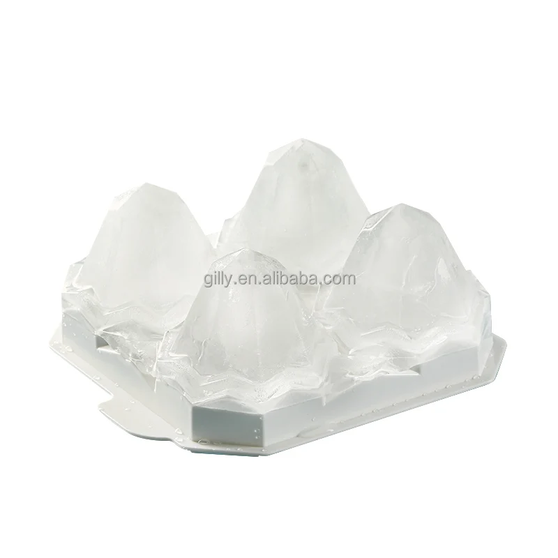 Льдогенератор с крышкой большая форма для льда в форме бриллианта коктейлей виски сферических