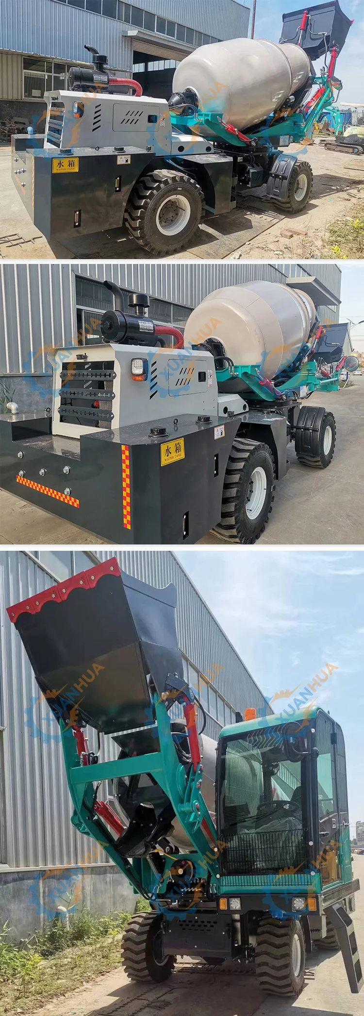 New Condition Self Loading Concrete Cement Mixer Trailer Truck Small