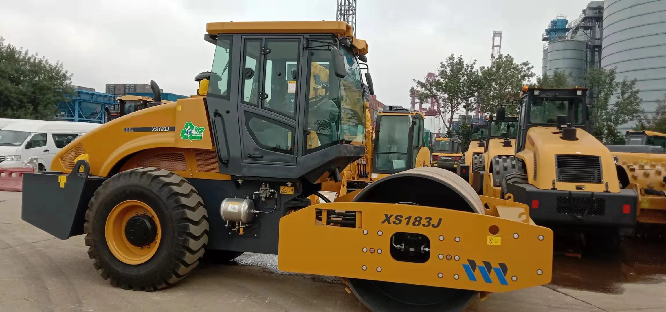 Большой компактный легкое начало 18 т дорожный каток XS183J строительная техника со стальными колесами