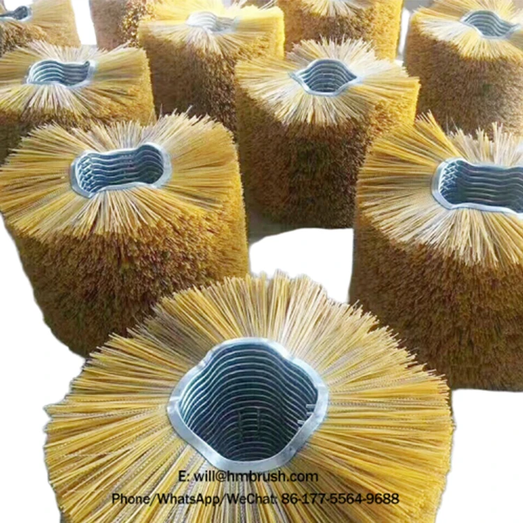 Poly Mixed with Wires Flat or Curvy Metal Ring Sweeper Wafer Segment Brush