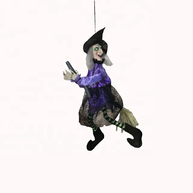 Silhouette D'une Sorcière Volante à L'aide D'un Vecteur D'halloween à