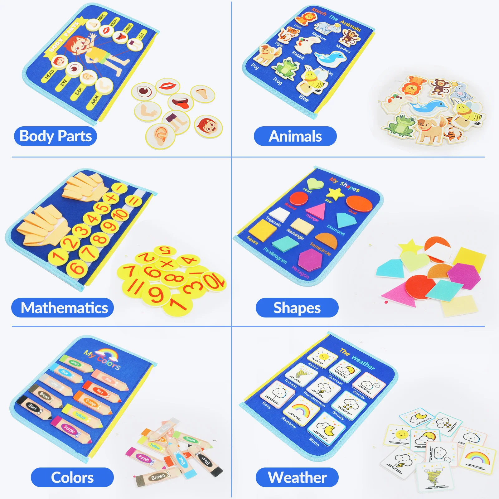 New Design 2024 Learner Montessori Toddler Preschool Felt Busy Board ...