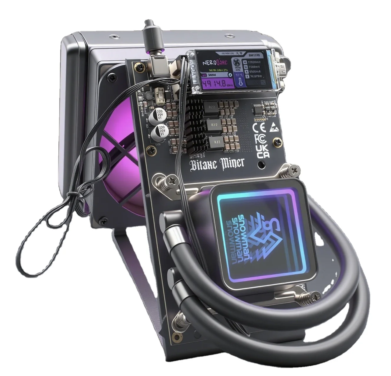 Luxury Design Bitaxe Nerdqaxe++ 4.8T Hydro Bitcoin Asic Silent Miner  Machine Mini Server With Warranty