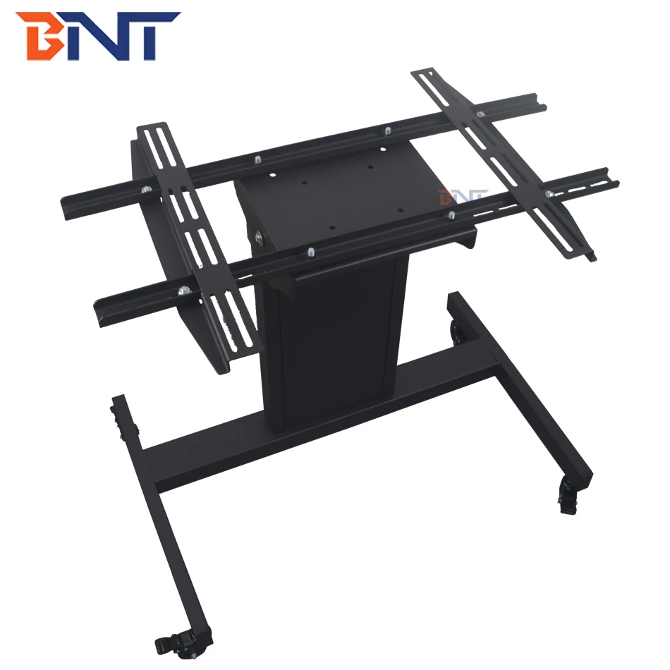 BNT 90 Degree Folding 40 to 70 Inch Floor Stand  Tv Mount Bracket Mobile Cart With Brake Wheel