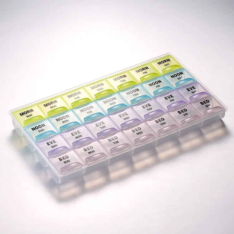 Эко-дружественных медицины Путешествия Размер изготовленные на заказ пластиковые таблетки Организатор медицинский еженедельные коробки таблетки 7 дней