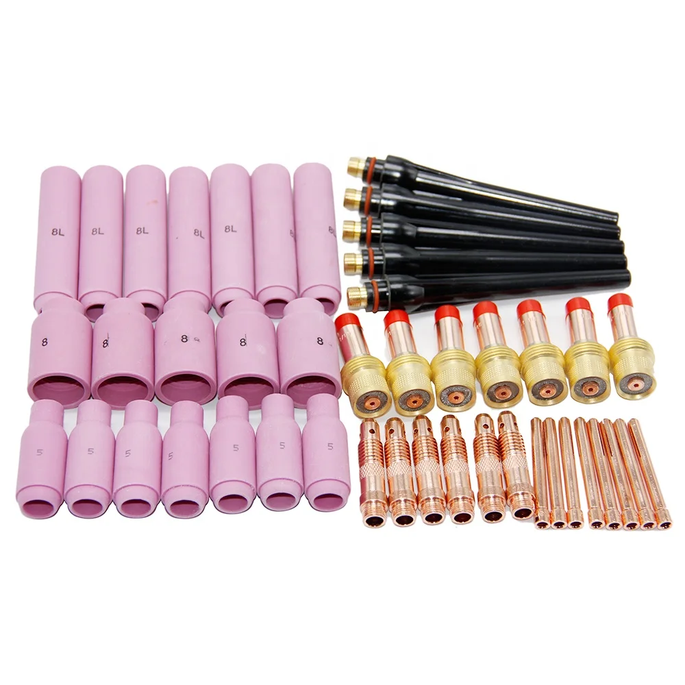 Huarui TIG Torch Consumables Ceramic Nozzle Collet TIG Welding Accessory for WP17 WP18 WP26 TIG Welding Torch