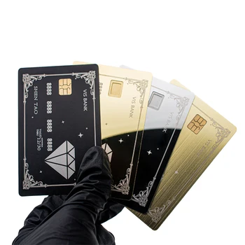 Metal Crafts Gift Clip Bank Magnetic Stripe Custom Blank Carte De Credit En Metal Credit Card for Laser Engraving