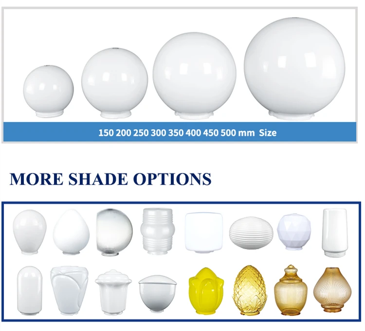 10 Inch 250mm Plastic Sphere Outdoor Garden Round Ball Lamp