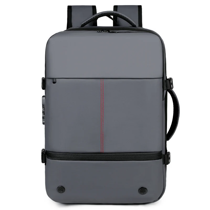 2026 New Solid Color Large Capacity Computer Bag Can Expand the Capacity of Custom logo Leisure Backpack