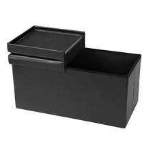 Custom Modern Furniture Large Foldable Pvc Leather Ottoman Storage Bench Saving Space for Bedroom
