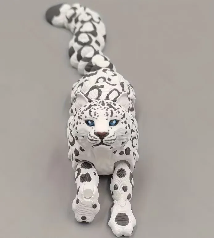 Shop Our Hot Selling 3D Printed Snow Leopard Model Toy Figure Statues