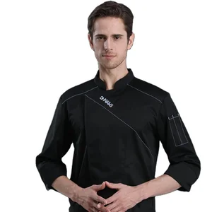 2026 High Quality Long Sleeve New Chef Jacket Designs Restaurant Chef Clothes logo Customize Chef Uniform