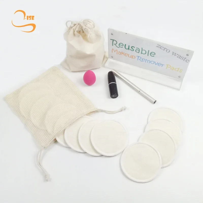 8cm Reusable Bamboo Cosmetic Cleansing Pads Chemical Free Soft Organic Bamboo Reusable Facial