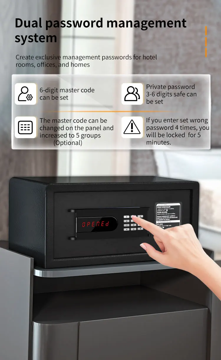 CEQSAFE China New Guest Supply Small Wall Digital Security Hotel Safe Box details