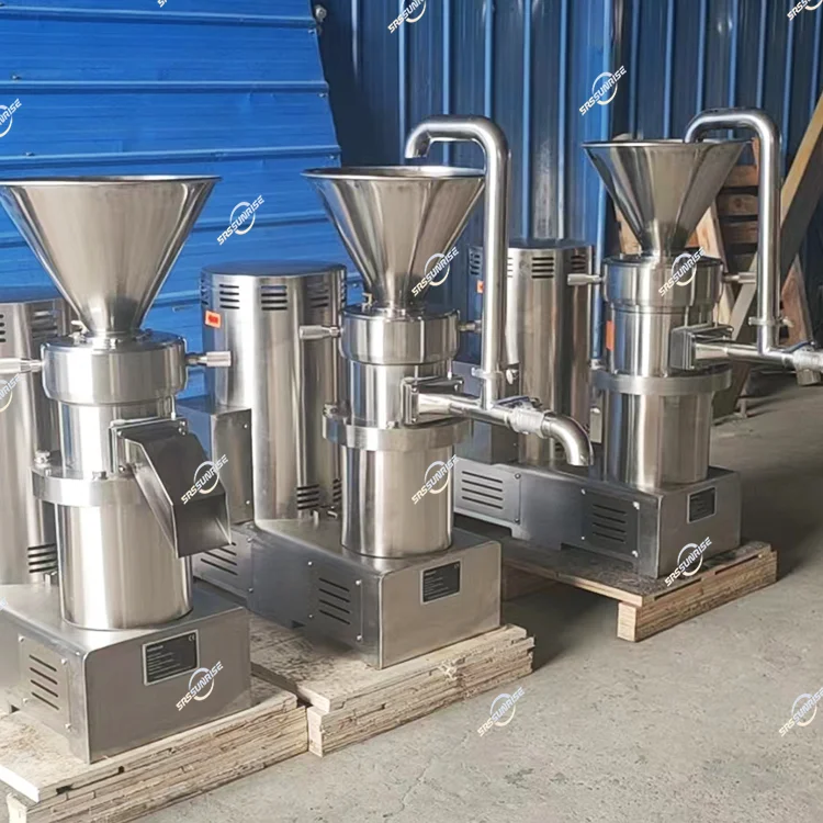 Food Industrial Large Peanut Paste Making Pistachio Mayonnaise Nuts Butter Hummus Colloid Mill Mustard Seeds Grinder Machine