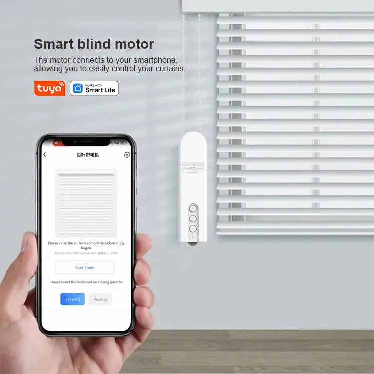 Tuya Smart Curtain Motor For Roller Blinds – Automatic Electric Blind Opener With APP & Voice Control, Rechargeable Battery, Easy DIY Install, Compatible With Bead Chains & Pull Cords