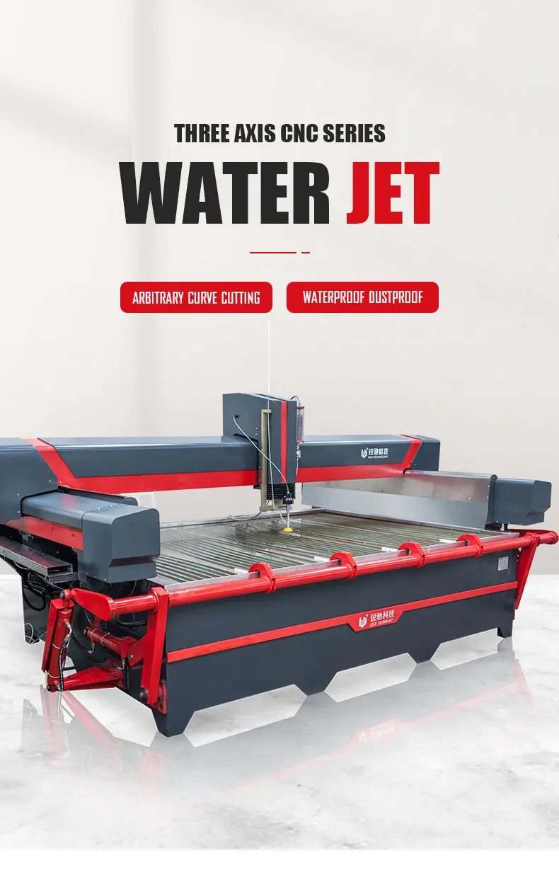 RICH big slab stone cnc 5 axis waterjet cutting machine price AC 5-axis waterjet cutting machine