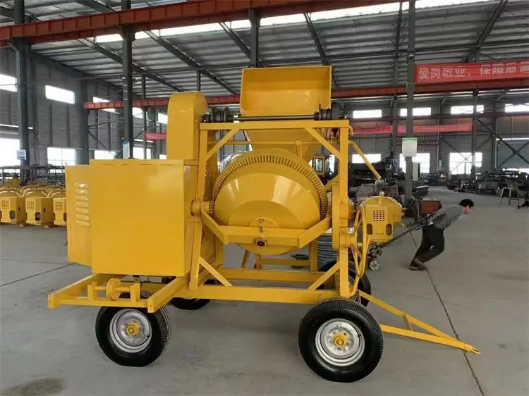Lifting Bucket Concrete Mixer Diesel Engine Portable Cement Mixer