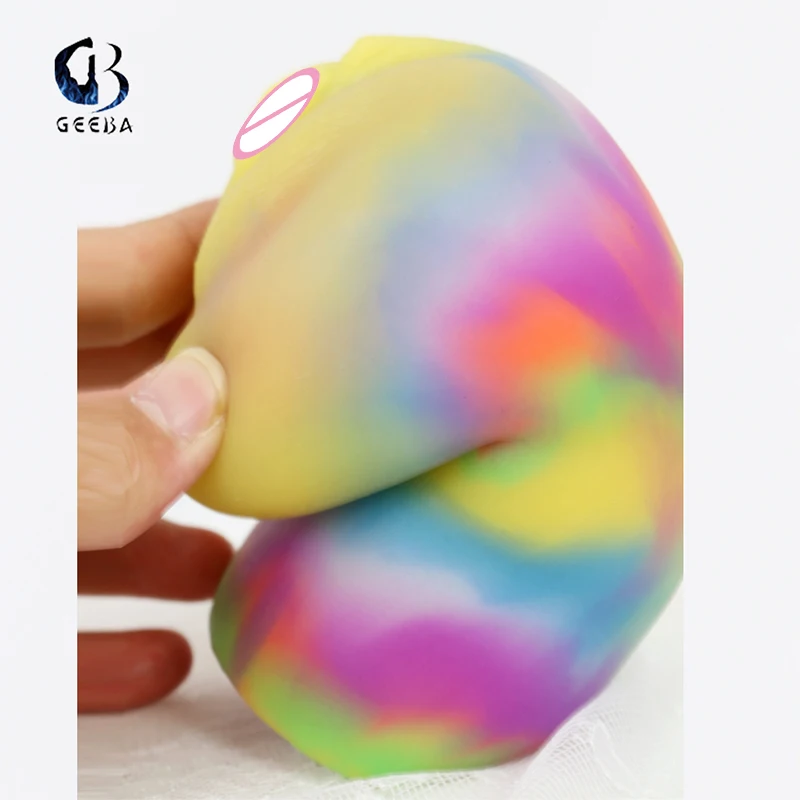GEEBA Glow in the Dark Dildo Liquid Silicone Male Torso Sex Toy Realistic Vagina Penis Massagers for Men Pocket Pussy Sex Toys