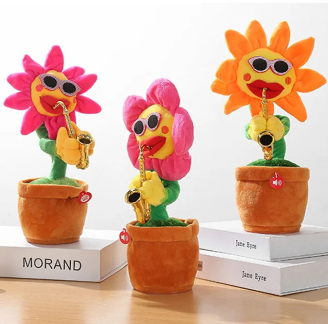 Musical Singing Dancing Electric Sunflower Soft Plush Toy