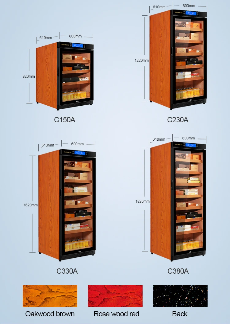 Raching C150A Small Cigar Humidor Spanish Cedar Cigar Humidors for Home or Cigar Lounge