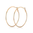 Gold Hoop Earrings Large Earringsearrings Women Wholesale 18k Gold Filled 30 To 100MM Big Circle Hoop Earrings Smooth Large Hoop Earrings