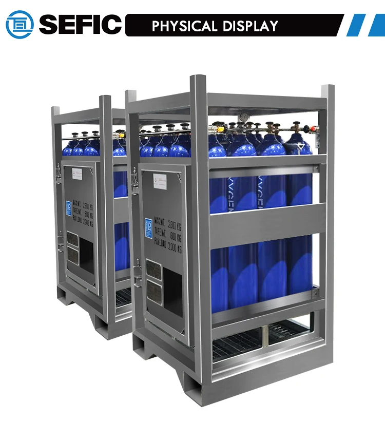 16 Units Offshore Gas Cylinder Rack Dnv Nitrogen Oxygen Argon Gas