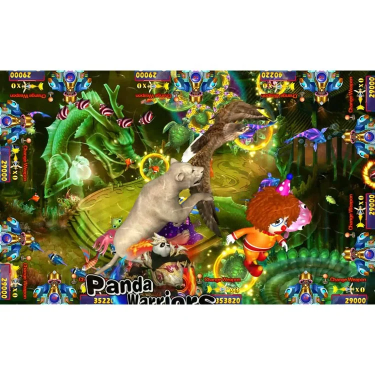 PANDA WARRIOR Fish Game Shooting Fish Hunter Skill Arcade Game Table Machine