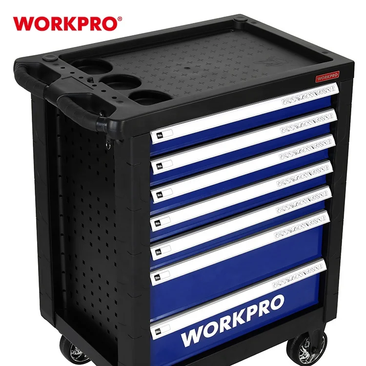 WORKPRO 7 Drawer Tool Box Roller Cabinet - Efficient Tool
