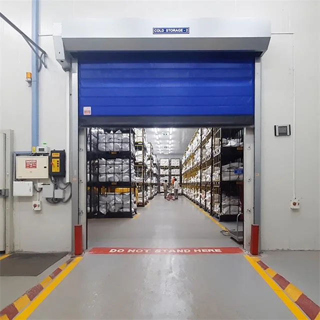 Auto-repair Fast Zipper Fast Slide High Speed PVC Roll-up Doors Insulated Refrigerator and Freezer Roll-up Doors