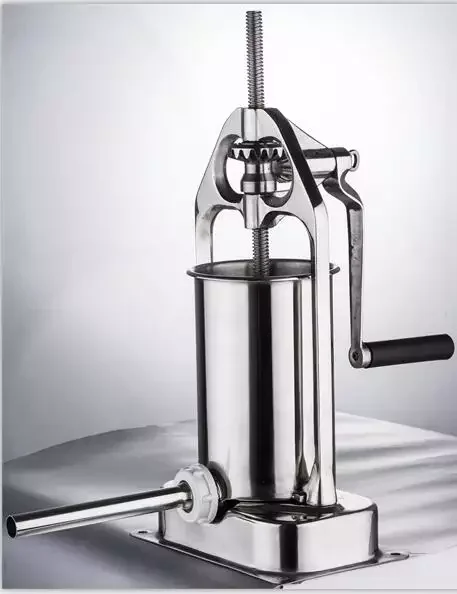 Ручной поршневой наполнитель для сосисок по оптовой цене вертикальный мяса свинины говядины курицы колбасной