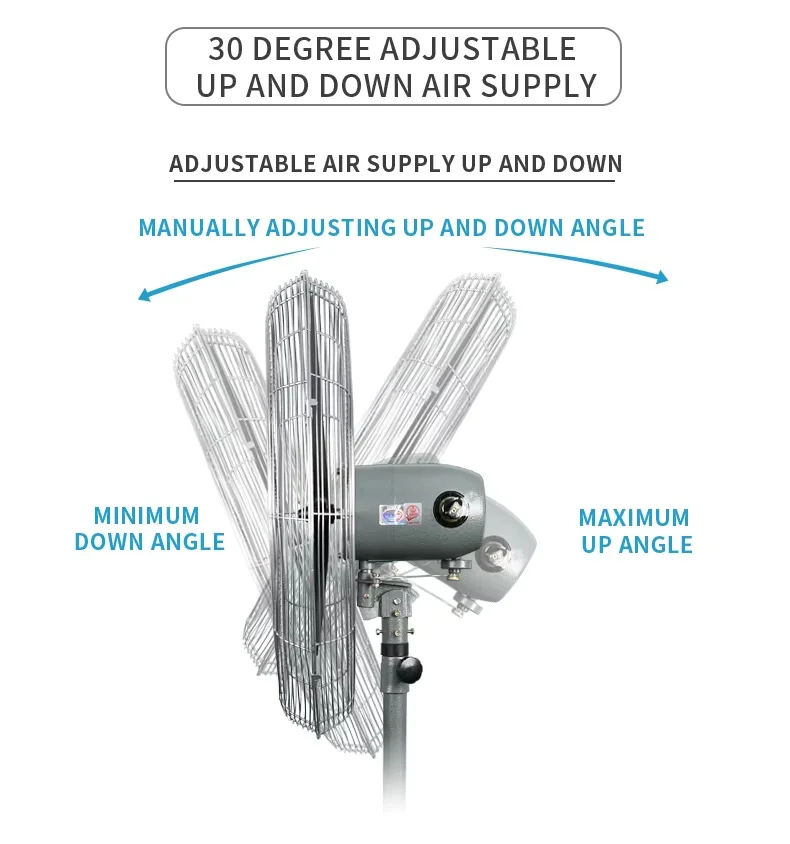 Industrial Stand Fan, 90-160, Metal - detail 18