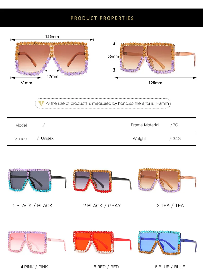 High Quality Oversized Diamond Kids Sunglasses Girls Face Shield Sunglasses