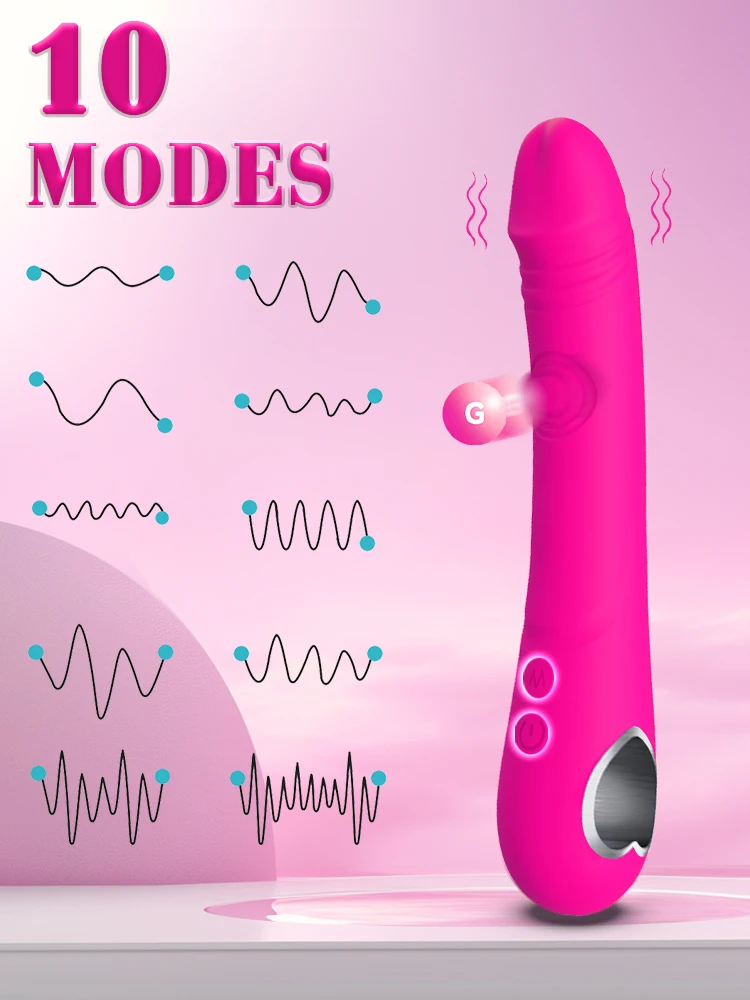 Realistic Dildos for Women - Double Sided Tapping Vibration Realistic Dildos for Women - Double Sided Tapping Vibration