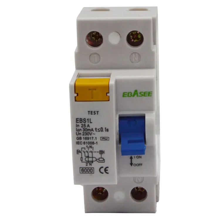 ELCB ISO9001 EBS1L 2 4P Auto Recovery Earth Leakage Circuit Breaker