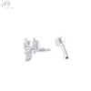 14K Solid White Gold