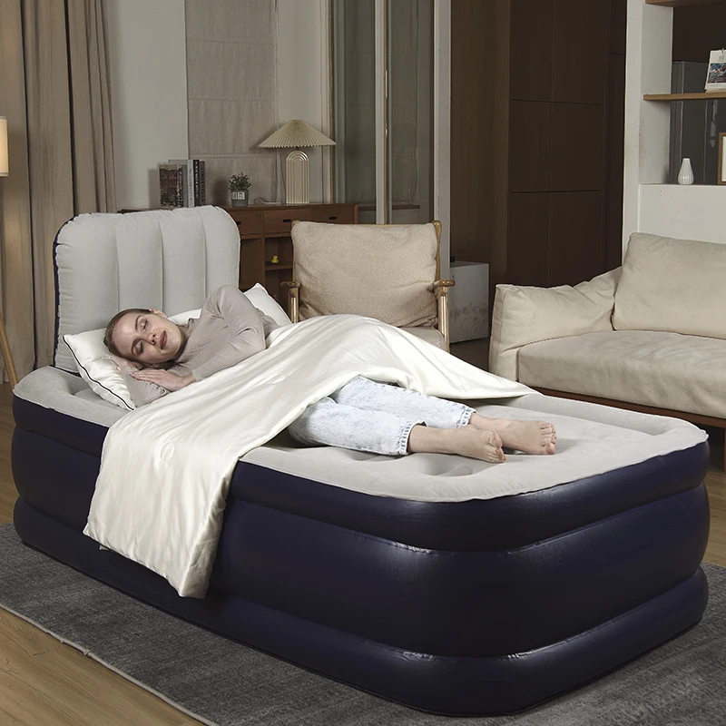 Smart Air Mattress Built In Pump Luxury Double High Inflatable Bed