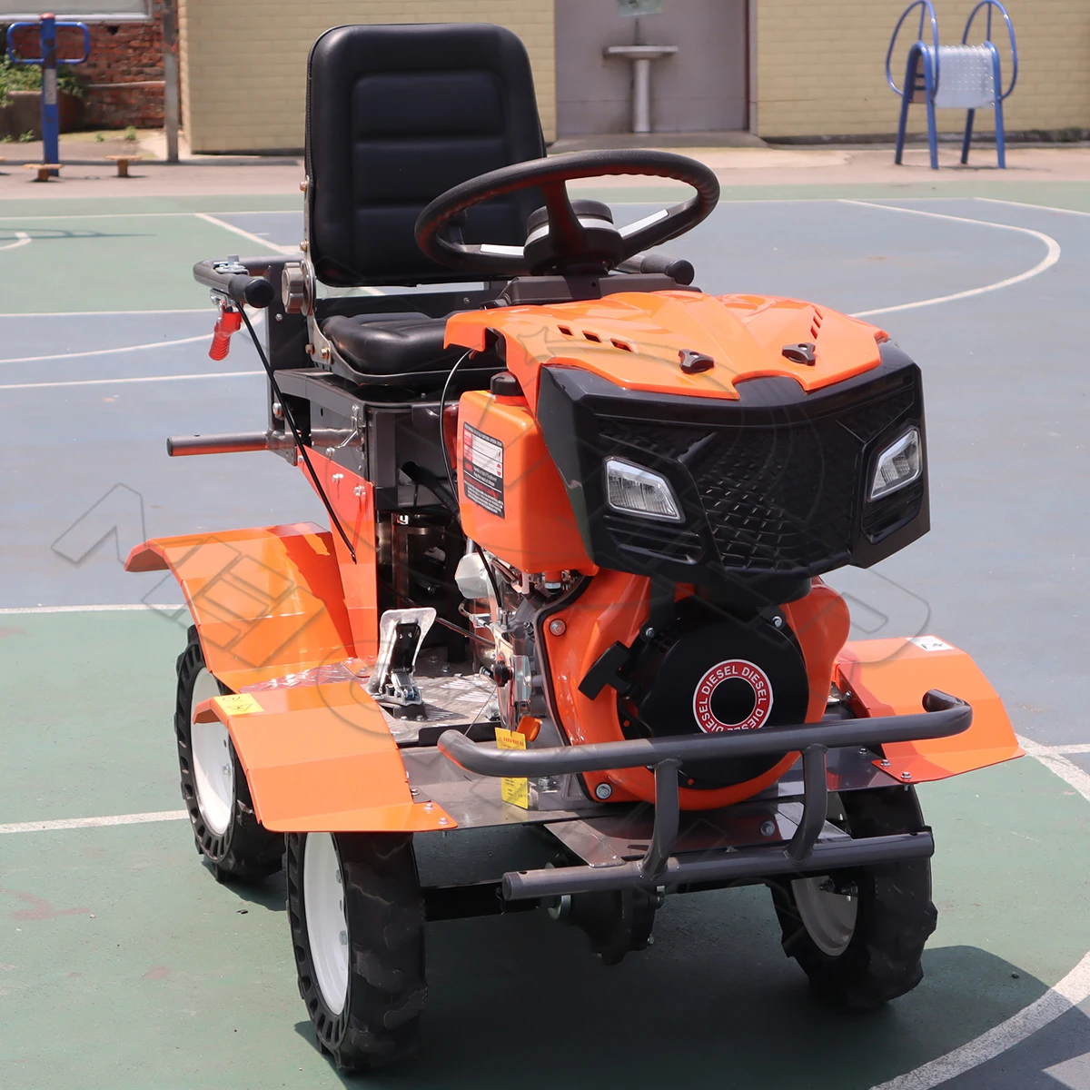KATHER Maquinaria Agrícola Multifuncional Cultivador Diesel Mini de 15hp de Montar Micro Cultirotor Microtrator Motocultivador