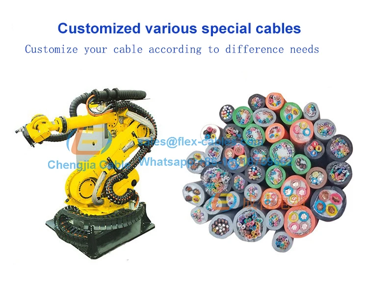 Cable de robot codificador de flexibilidad continua de automatización industrial RO-FY 