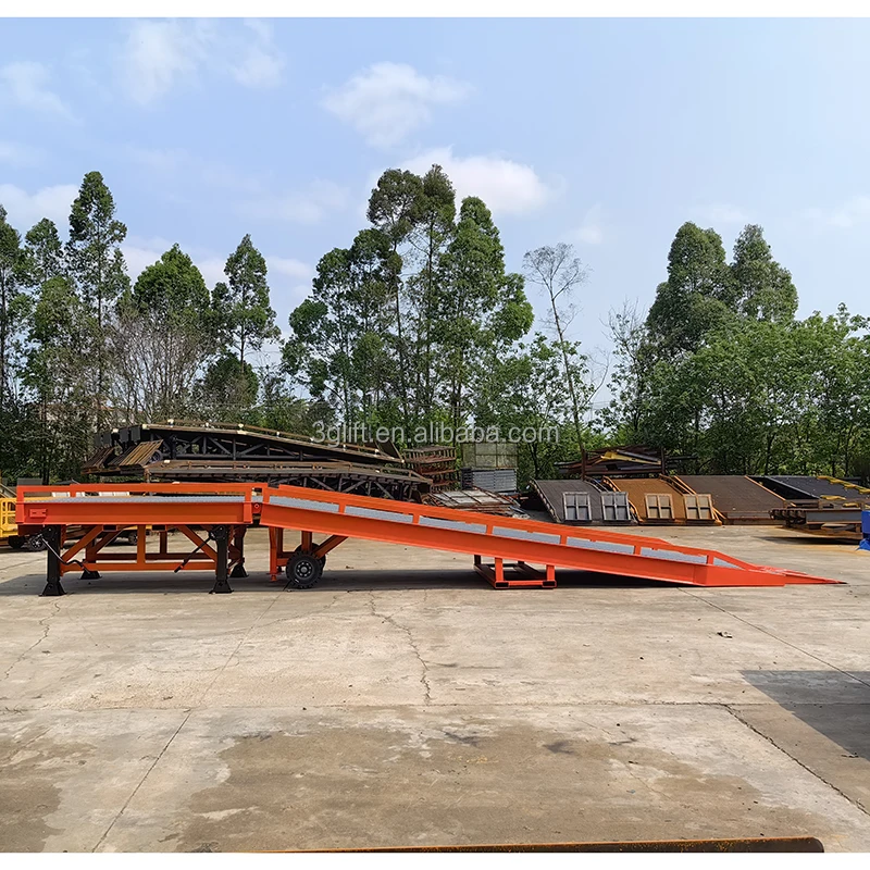 6t Container Ramp 6t-15t Hydraulic Ramp Loading Mobile Loading Yard Ramp 6000kg Dock ...