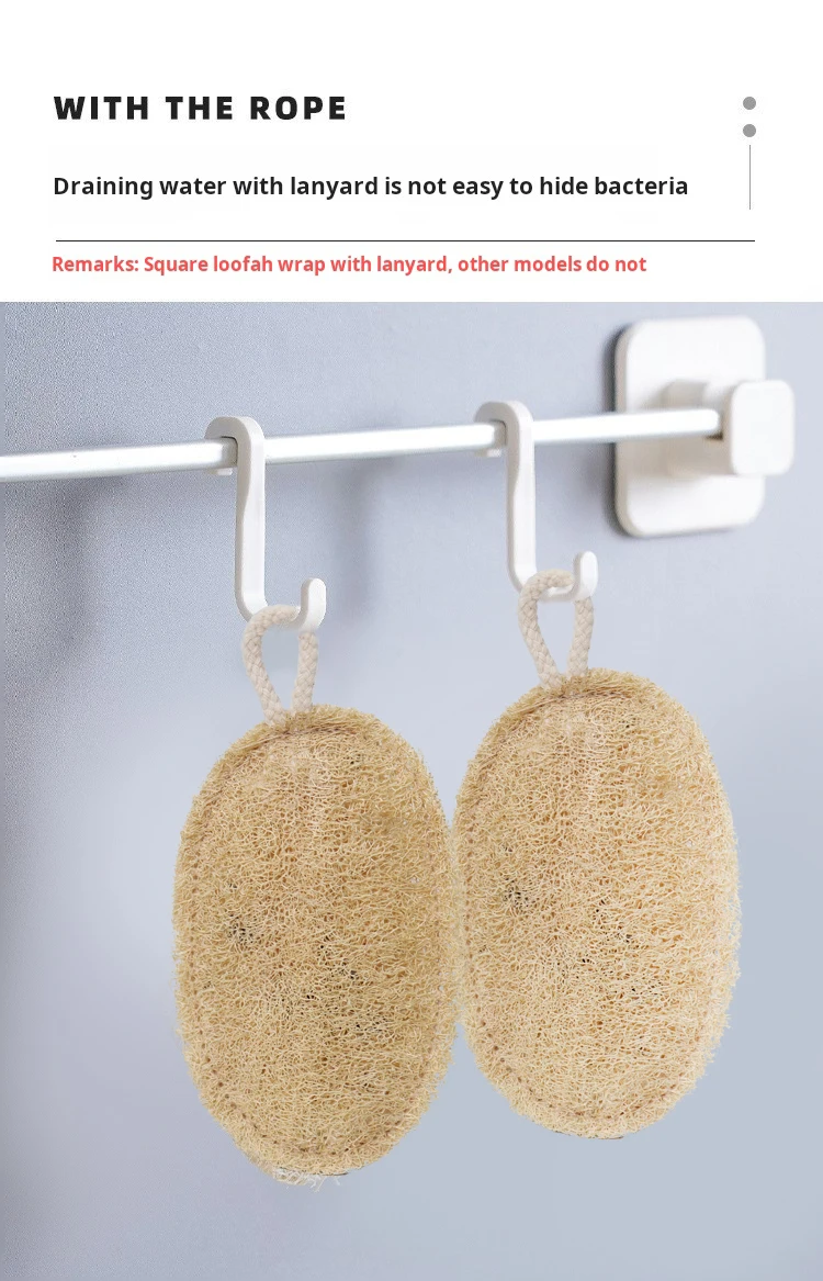 Natural Luffa Dish Washing Cloth Sponge Loofah Scrub Pad Dish Pot Easy