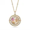 Round glass rotatable necklace-empty box