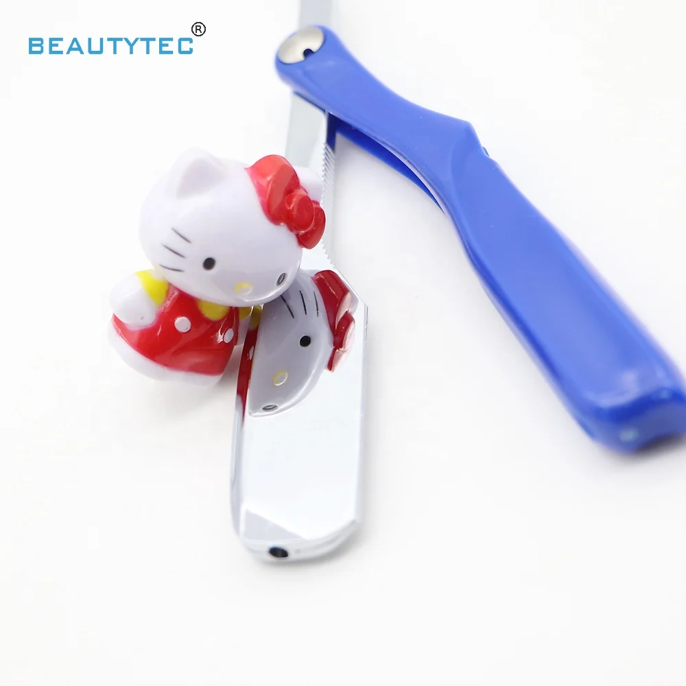 Складной нож для чистки лица с зеркальной полировкой прямыми краями бритвенный удаления волос Navaja De Afeitar салонная Бритва