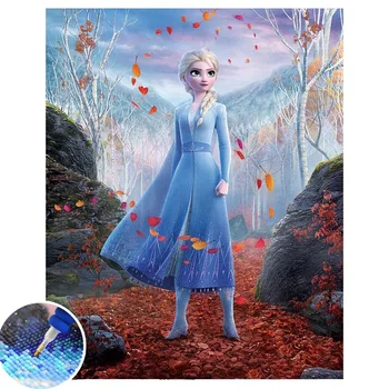 Wholesale or custom Cartoon anime Disneys Frozen Aisha Magic 5D diy full Diamond painting handmade cross stitch for kids