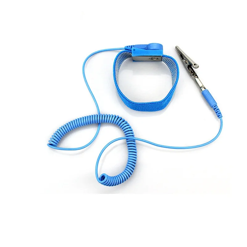 Lot 1-100 Anti-static ESD Adjustable Strap Grounding Bracelet Wrist Band Blue 