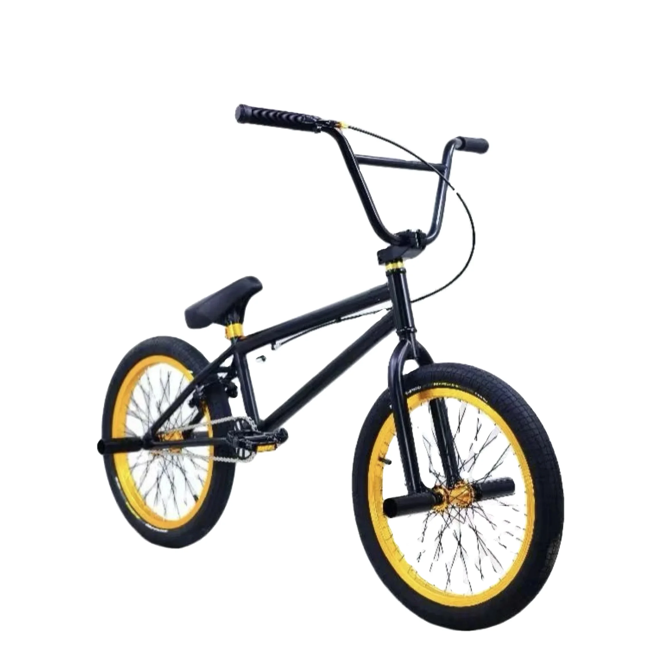 BMXバイク 黒と黄色 20 Inch BMX Bikes - Cheap Freestyle Street Bikes for Men